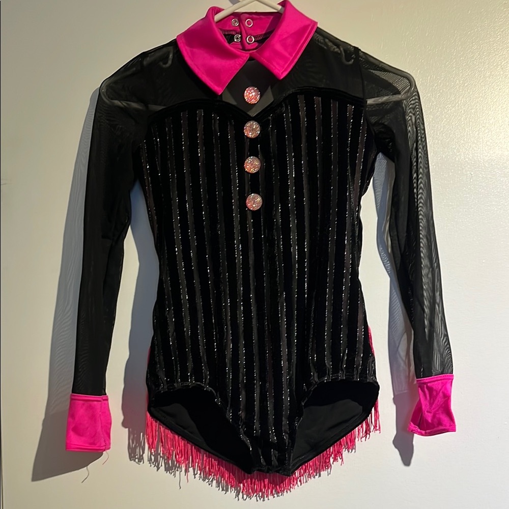 Kids Black and Pink Dance Costume